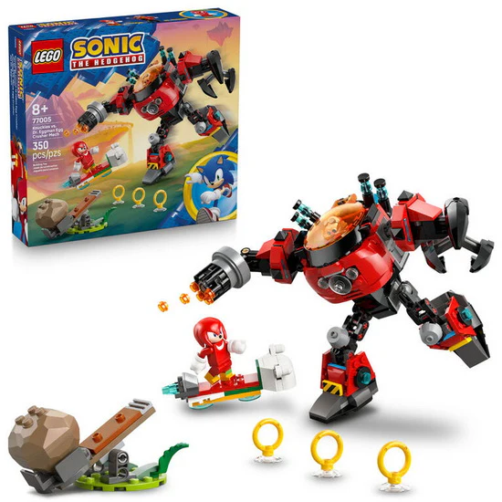 Knuckles contre l’Egg Crusher de Dr. Eggman