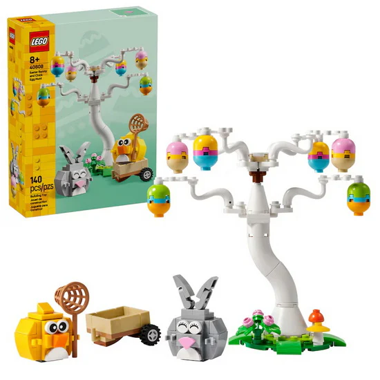 Lapin de Pâques et chasse aux œufs de poussin