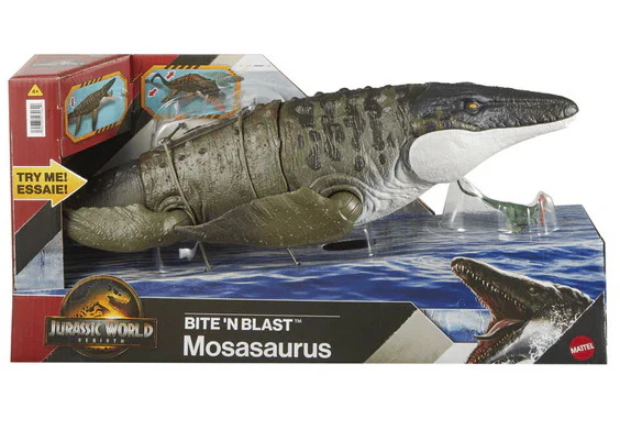 Jurassic World Rebirth Morsure Extrême Mosasaure et mini Dilophosaure