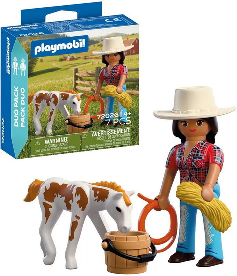 Cavalière avec poulain
