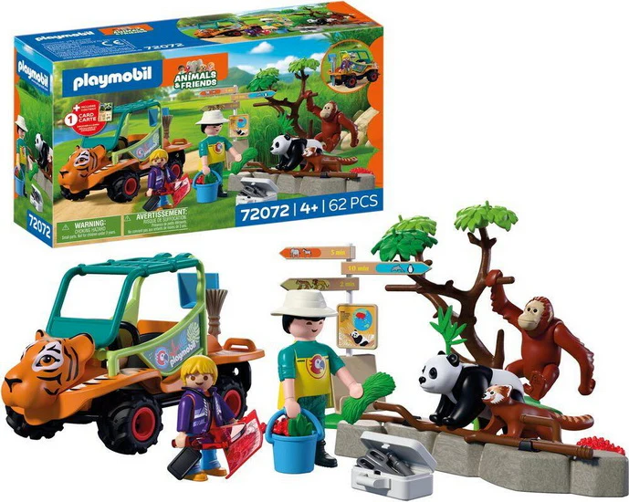 Gardien de zoo et véhicule